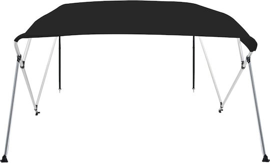 vidaXL Tenta Barca Aluminiu M236xL228xH127cm Negru Culoare