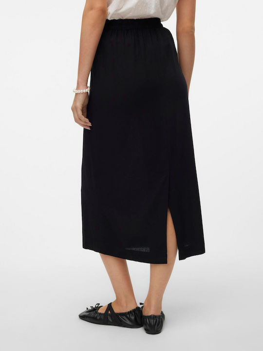 Mymilo Бельо С висока талия Midi Пола Black