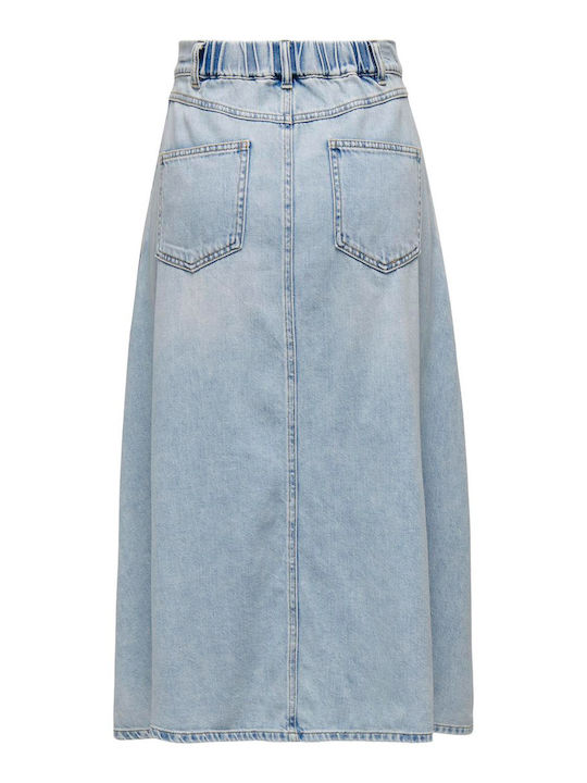 Only High Waist Skirt Light Aged Denim