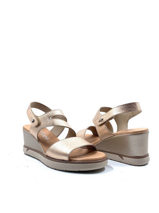 Fluchos Anatomic Women's Platform Shoes Gold