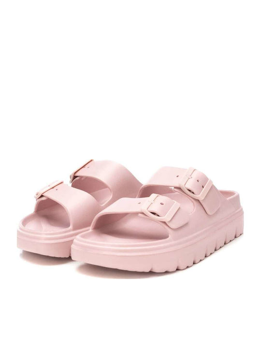 Damen Zehentrenner Im Stil Pédila Mit Plattform In Rosa Farbe