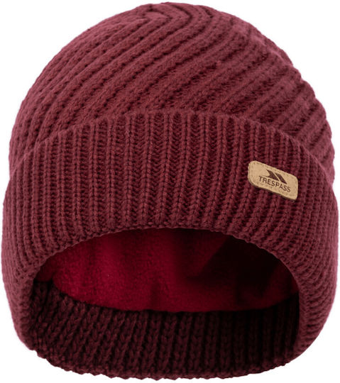 Pom Pom Beanie Frauen Beanie Gestrickt in Burgundisch Farbe