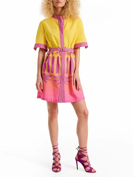 Forel Mini Shirt Dress Dress Yellow