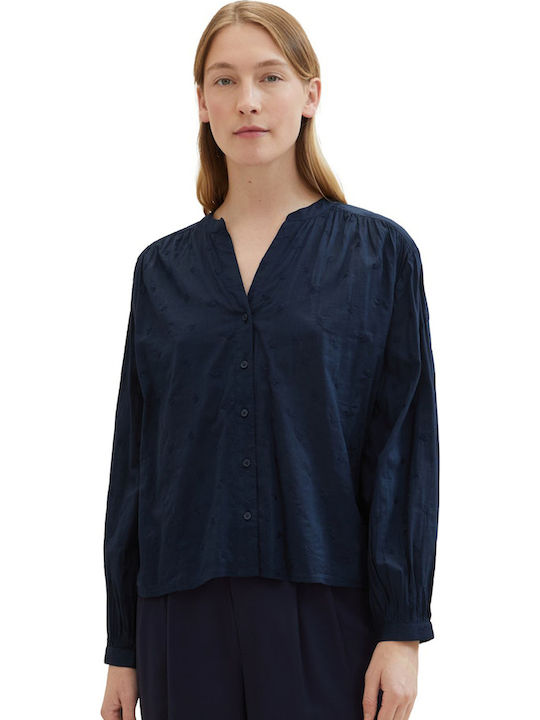 Women's Long Sleeve Shirt Navy Blue