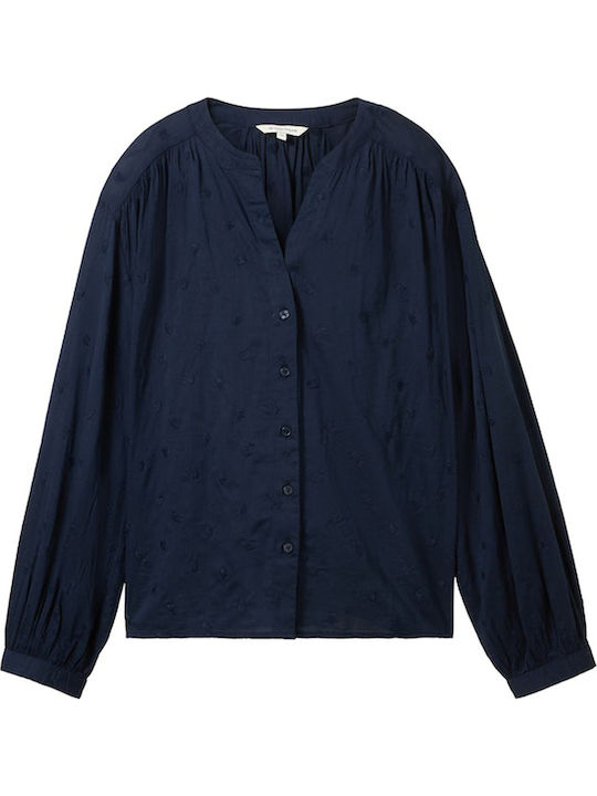 Women's Long Sleeve Shirt Navy Blue