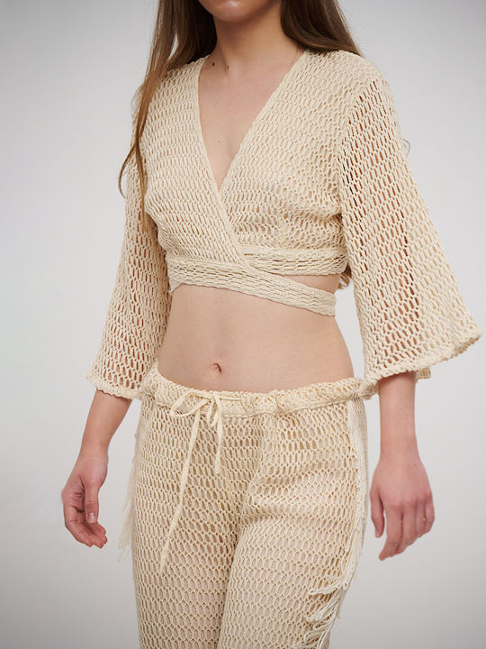 Ble Resort Collection Γυναικείο Τοπ Παραλίας Μπεζ