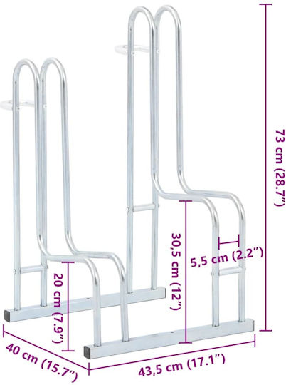 vidaXL Bicycle Parking Bar With 2 Spots
