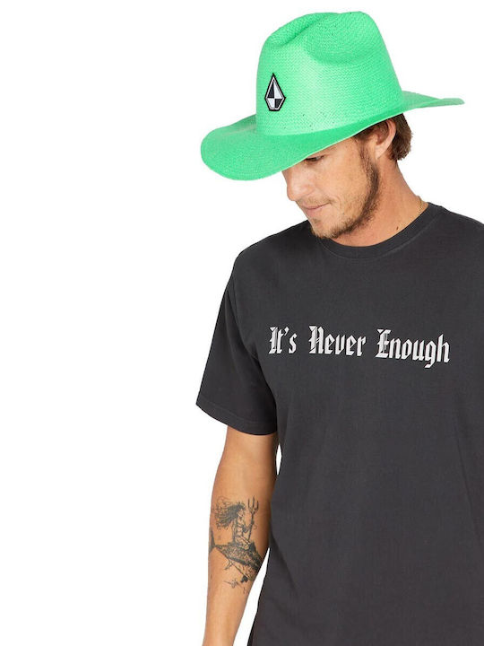 Volcom Schroff X Volcom Straw Hat Ψάθινο Ανδρικό Καπέλο Καβουράκι Πράσινο