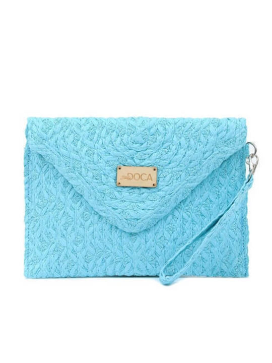 Doca Damen Tasche Hand Hellblau