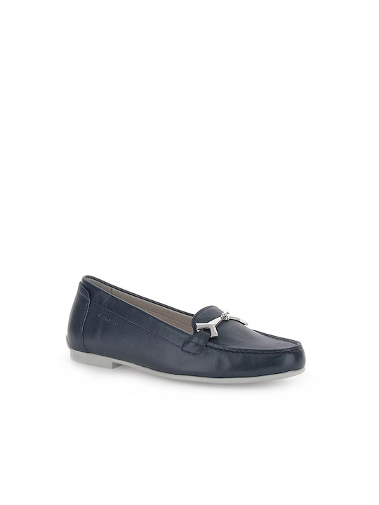 Stonefly Capri Iii Leather Women's Loafers in Blue Color