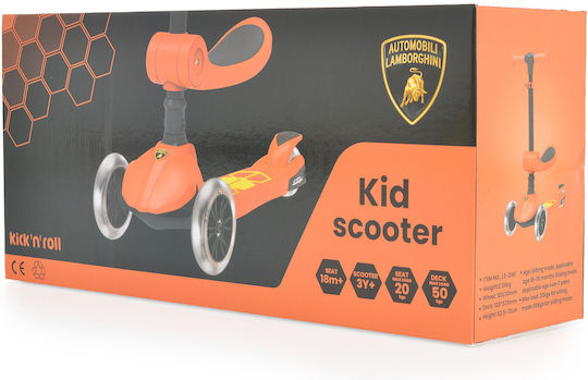 Byox Kids Scooter Foldable Lamborghini 3-Wheel with Seat Blue