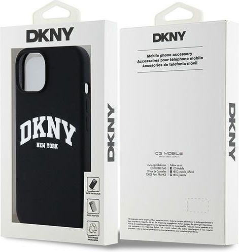 Dkny Futerał Do Iphone 14 Kompatybilny Z Magsafe Dkhmp14ssnyach Dkny Hc Magsafe Silicone W White Arch Logo Czarny