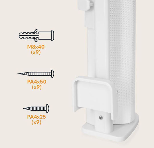 Lionelo Thea Foldable Security Door Simple Placement made of Plastic in White Color 140x85cm 1pcs