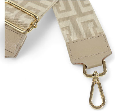 Verstellbarer Taschenriemen mit Lederdetails Dunkelbeige G