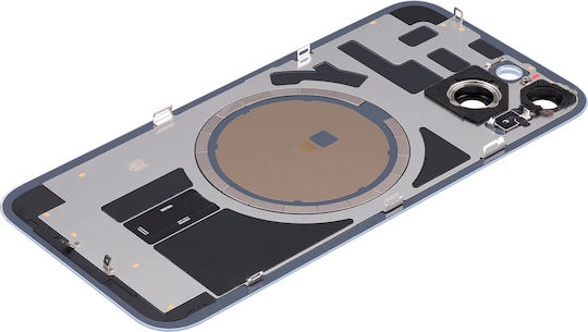 Πίσω Γυαλί Ατσάλινη Πλάκα Μαγνήτες Magsafe & Camera Lens Iphone 14 Yellow