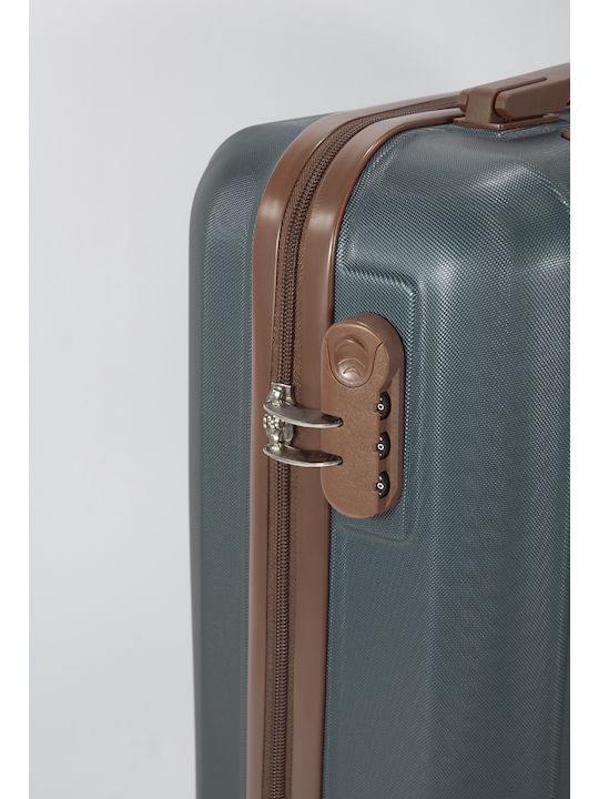 Benzi Cabin Hard Green Travel Suitcase with 4 Wheels Height 55cm