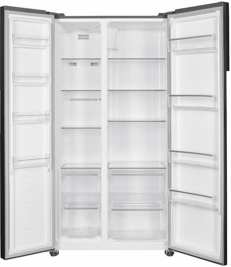Heinner Side-by-Side Kühlschrank 442Es Total NoFrost H177xB90xT59cm. Inox HSBS-H442NFXE++