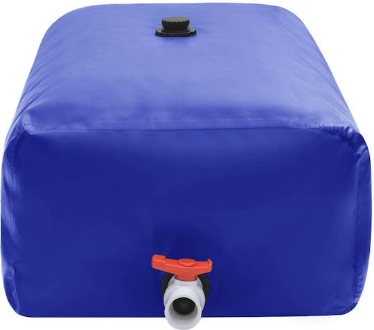 vidaXL Vertical Cylindrical Plastic Storage Tank 100lt for Water / Petroleum Blue