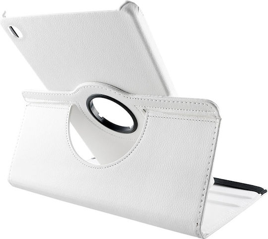 Volte-tel Hülle Samsung X210 Tab A9 Plus/x215 Tab A9 Plus LTE 11.0" Leder Buch Rotierender Ständer Weißes Leder