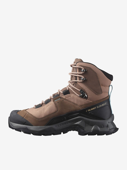 Salomon Quest Element Gtx Women's Hiking Boots Waterproof with Gore-Tex Membrane Brown