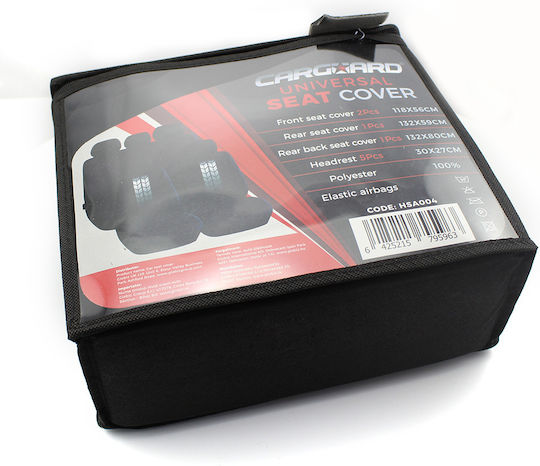 CarGuard Set Spătare Auto Poliester Negru