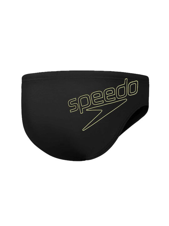 Speedo Logo Kinder Badeanzug Badeslips Blk