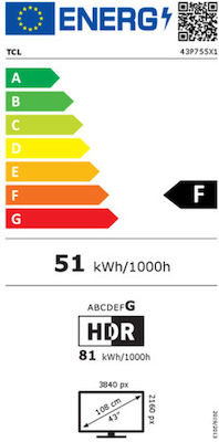 TCL Smart TV 43" 4K UHD LED 43P755 HDR (2024)