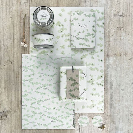 Synchronia Wrapping Paper for Gift Green 29.5cm.