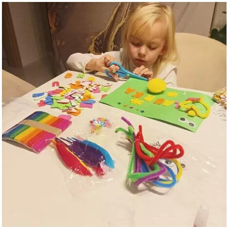 Kunst & Handwerk XXL Kreativset Kinder DIY Basteln 20x1,5 cm Kruzzel