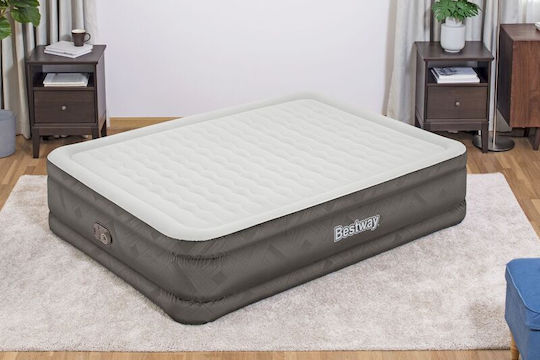 Bestway Inflatable Sleeping Mattress with Built-in Electric Pump Air mattress Fortech 203x152x46εκ. Gray