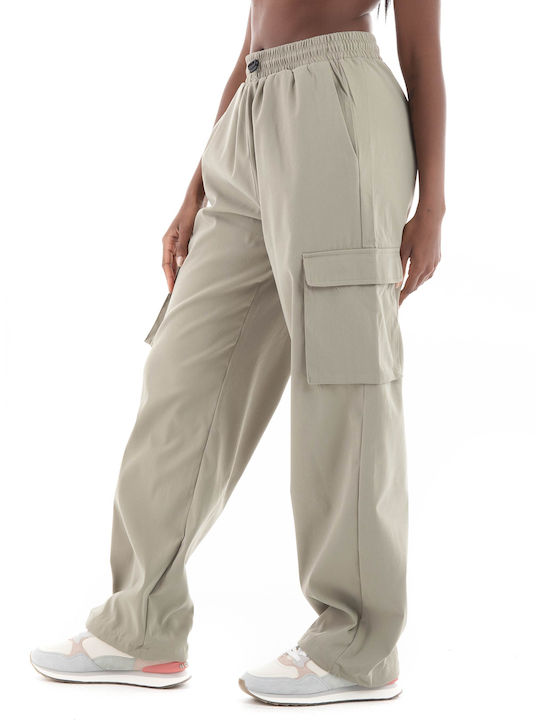 Only Women's Fabric Cargo Trousers Grey