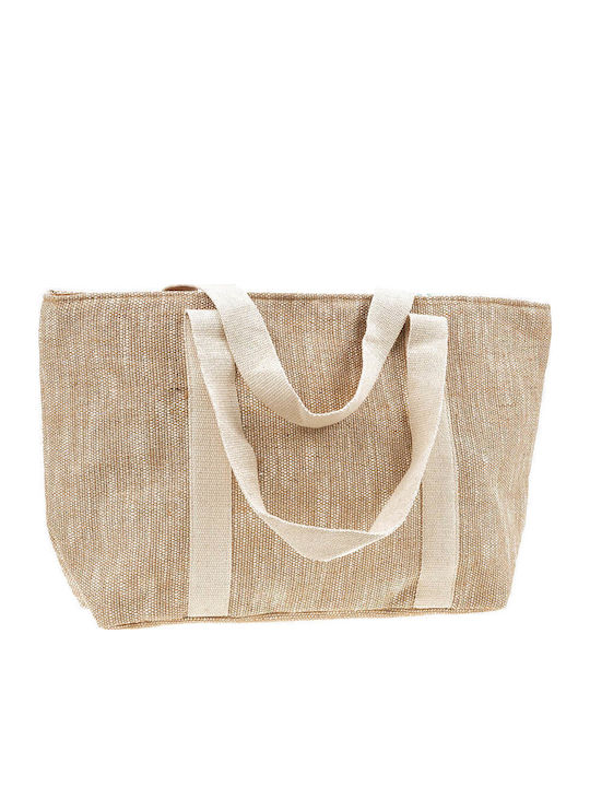 Verde Women's Beach Bag 14-0272 Cotton & Jute Turquoise
