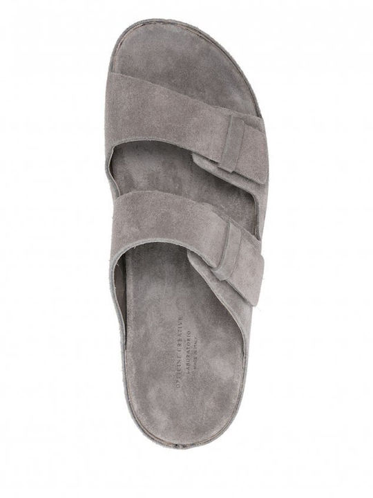 Officine Creative Leder Damen Flache Sandalen in Gray Farbe