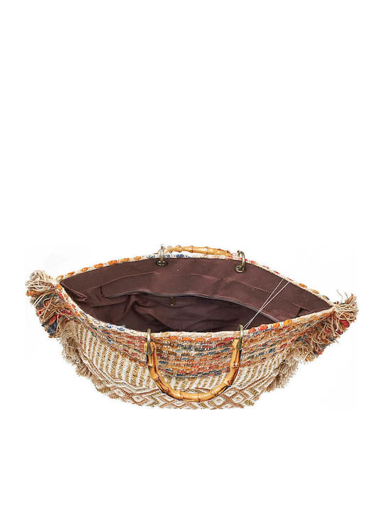 Verde Damen Strandtasche 14-0257 Baumwolle Mehrfarbig