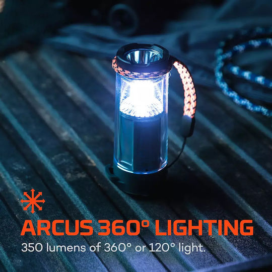 Nebo Galileo Tempest 350 Φανάρι Led Μπαταρίας για Camping Αδιάβροχο με Φακό Κόκκινο