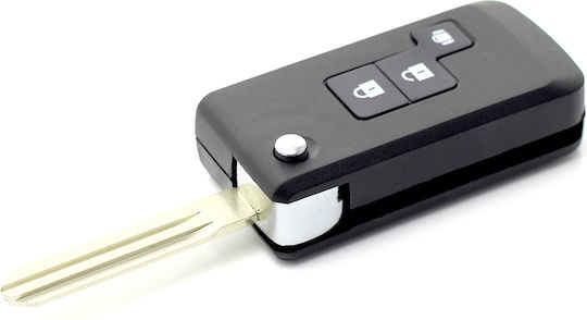 CarGuard Carcasă cheie auto cu lamă cu 3 butoane pentru Nissan