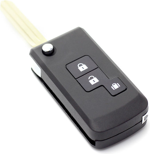 CarGuard Carcasă cheie auto cu lamă cu 3 butoane pentru Nissan