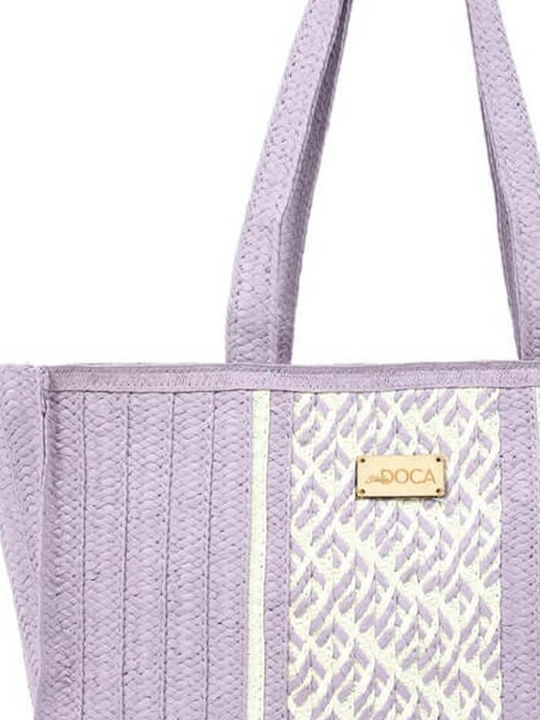 Doca Fabric Beach Bag Purple