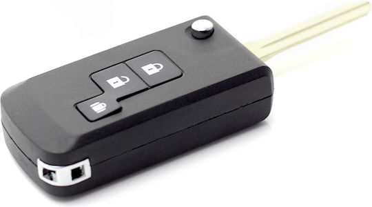 CarGuard Carcasă cheie auto cu lamă cu 3 butoane pentru Nissan
