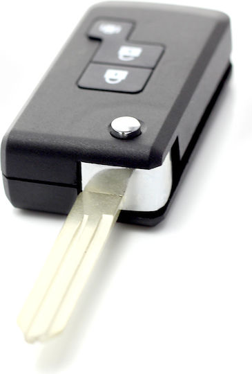 CarGuard Carcasă cheie auto cu lamă cu 3 butoane pentru Nissan