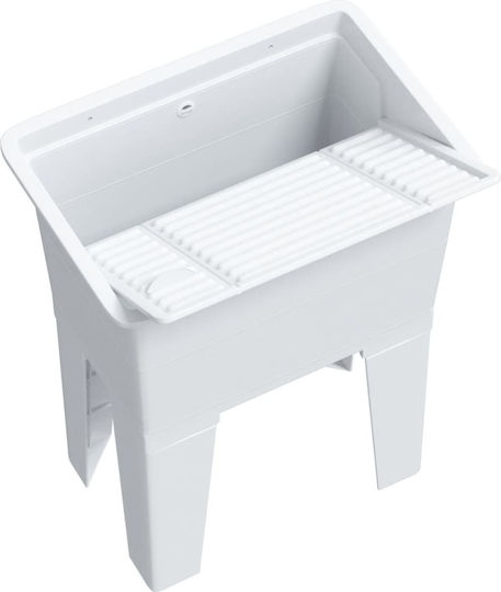 vidaXL Επικαθήμενος Νιπτήρας Πορσελάνης 59x41cm Λευκός