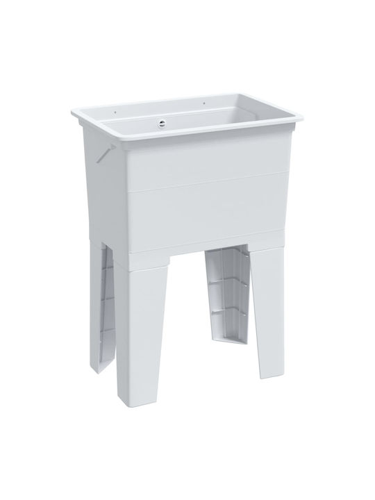 vidaXL Επικαθήμενος Νιπτήρας Πορσελάνης 59x41cm Λευκός