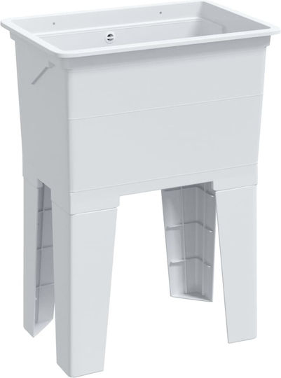 vidaXL Επικαθήμενος Νιπτήρας Πορσελάνης 59x41cm Λευκός