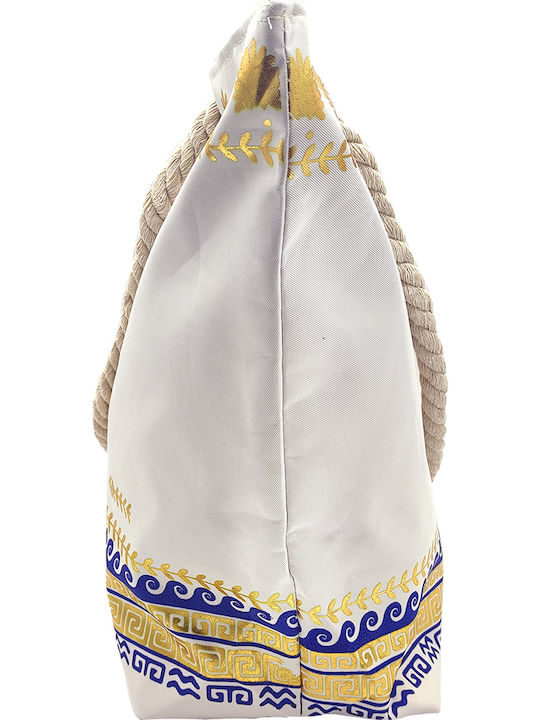 Gift-Me Fabric Beach Bag with Wallet White