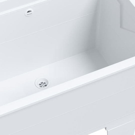 vidaXL Επικαθήμενος Νιπτήρας Πορσελάνης 59x41cm Λευκός