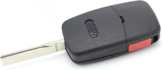 CarGuard Carcasă cheie auto cu lamă cu 3 butoane pentru Audi