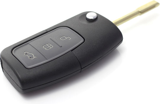 CarGuard Carcasă cheie auto cu lamă cu 3 butoane pentru Ford