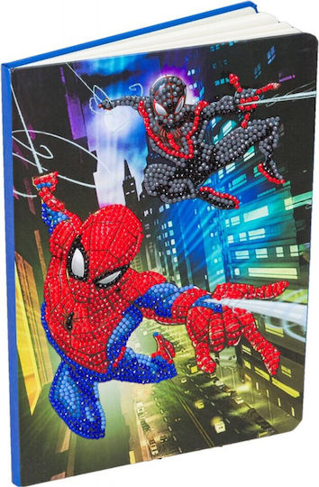 Craft Buddy Παιδικές Χειροτεχνίες Spiderman Crystal Art Notebook 18x26cm Cbcanj-mcu921