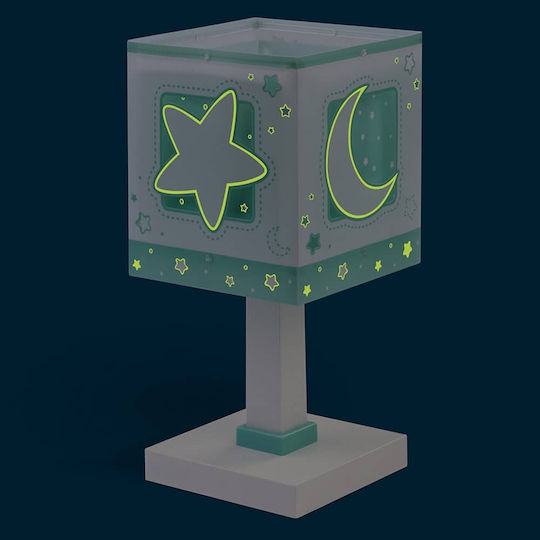Ango Kinder Nachttischlampe Moonlight Grün 15x15x30εκ.