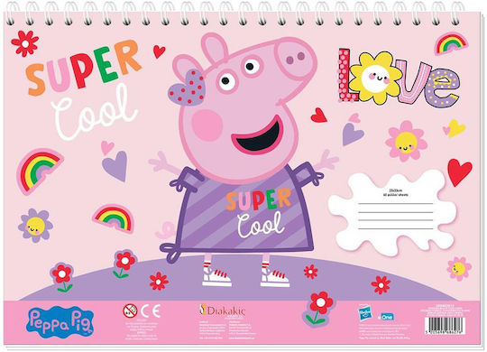 Peppa Pig Drawing Pad 23x33 cm 40 Sheets Stickers-stencils